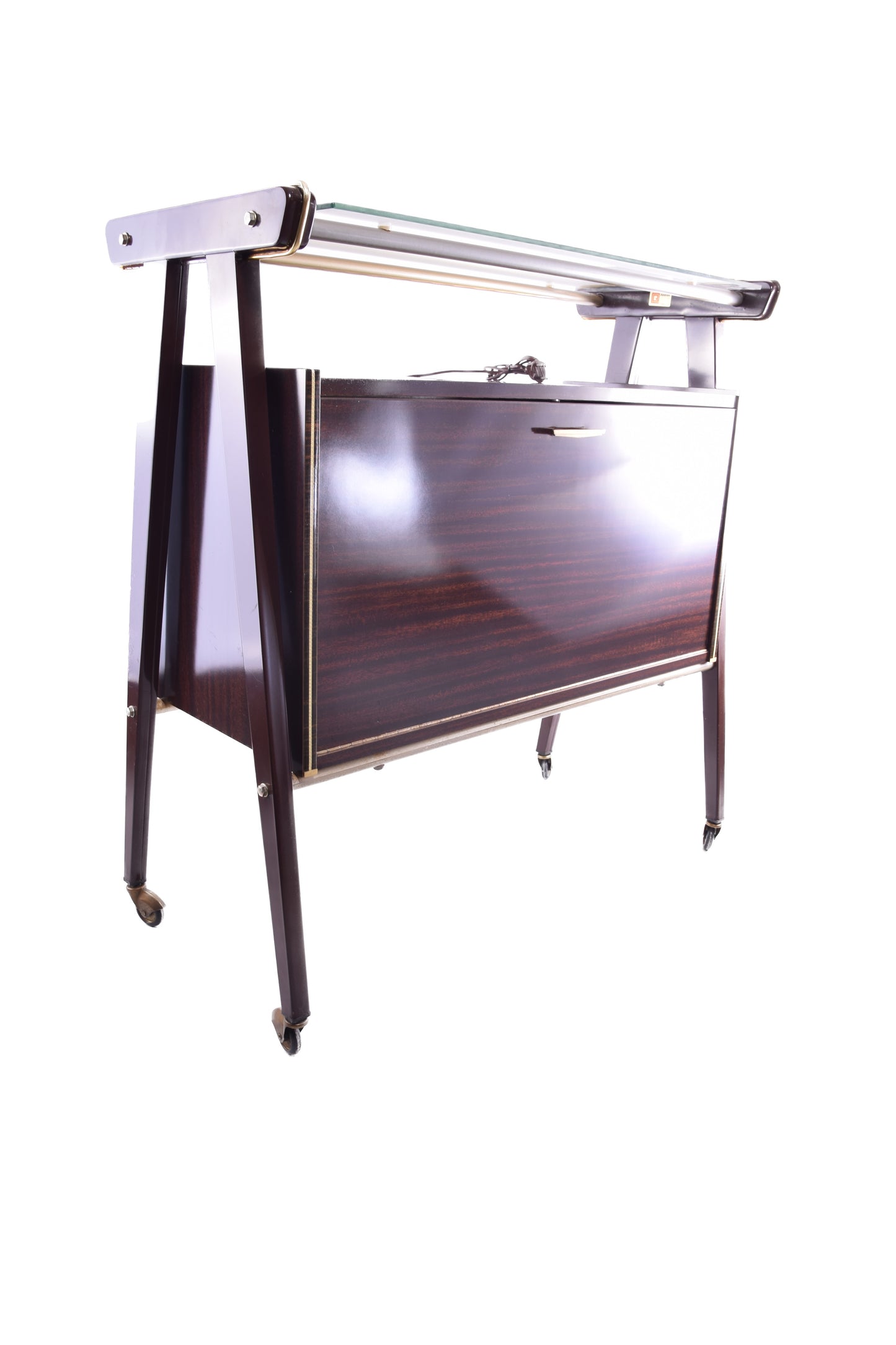 Barek RAMA podświetlany Włochy Mid-Century Modern lata 50./60. 80x84x42 cm