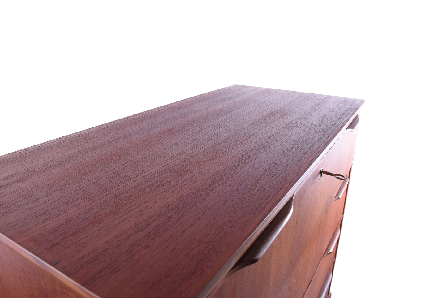 Duńska komoda Ejstrup Mobelfabrik teak 4 głębokie szuflady nóżki 85x95x41cm
