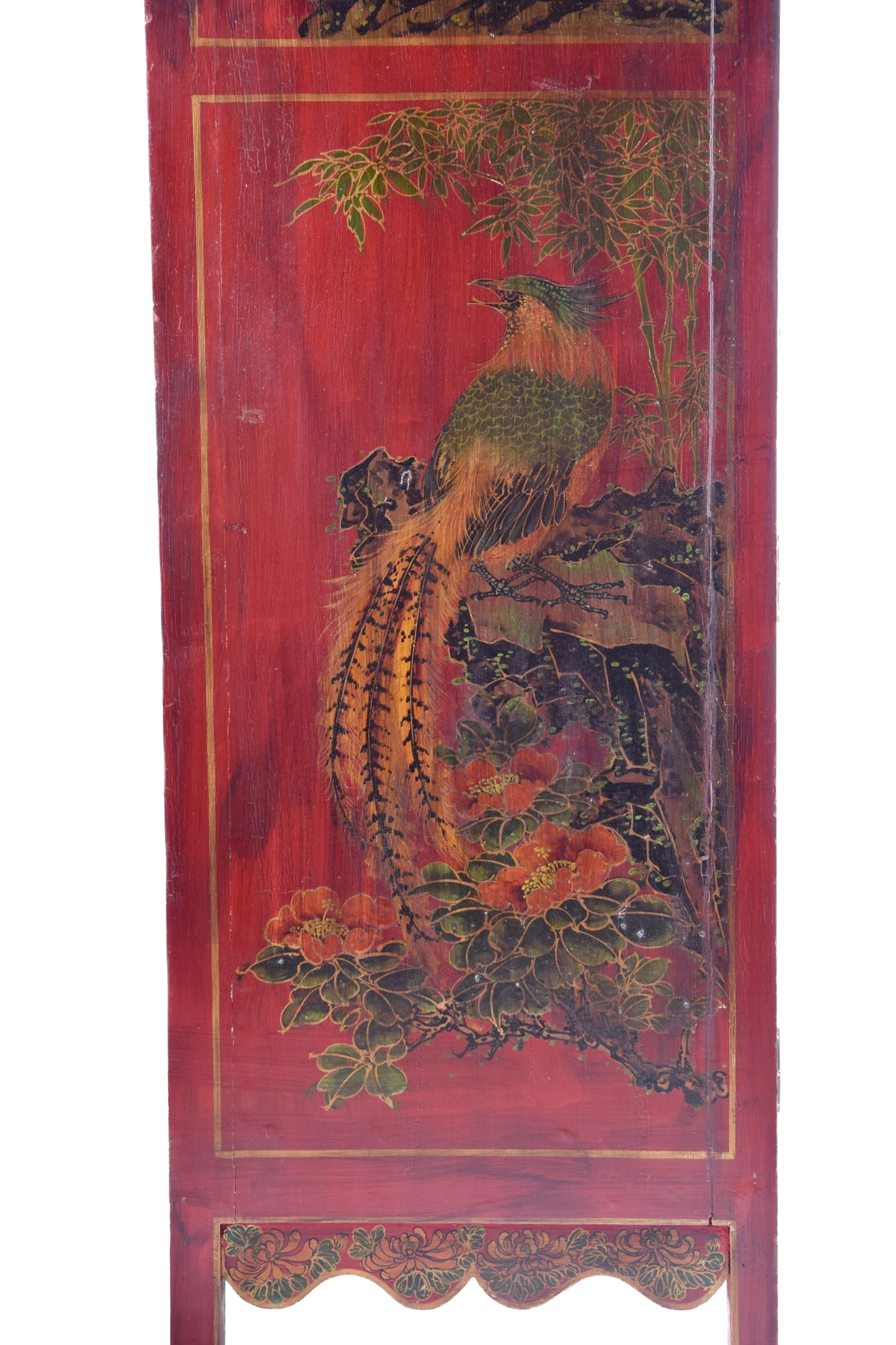 Sztuka Chin ręcznie malowana szafka, kredensik bogato zdobiona 175x65x50 cm