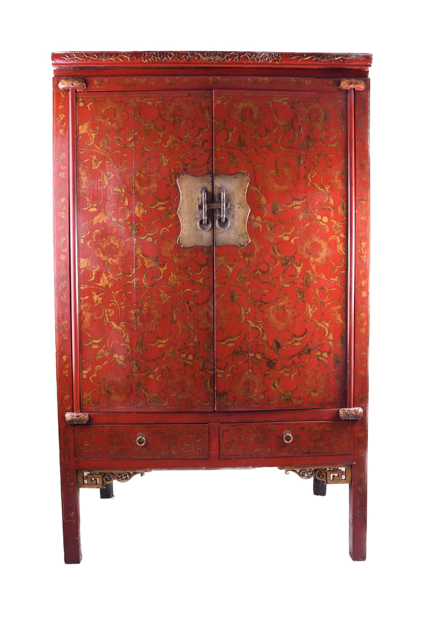 Chińska Szafa Ślubna1850 r Dynastia Qing CERTYFIKAT Shanxi 171x105x61 cm