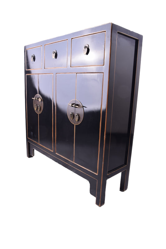 Chiny komoda / konsola 3 szufladki 2xdrzwiczki k.XX wieku 80x85x25cm