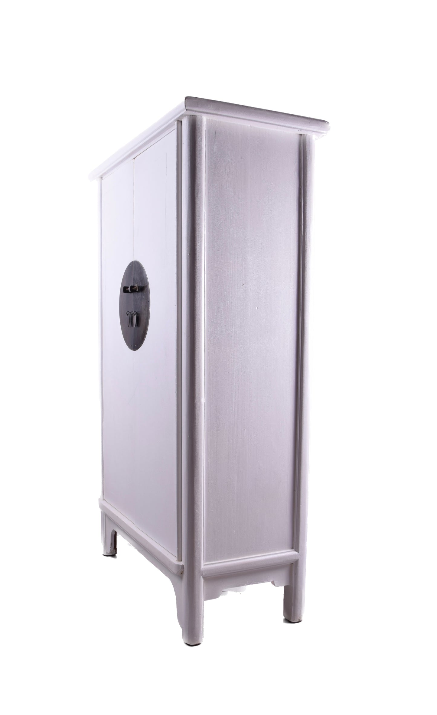 Biała szafka komoda w formie pagody Chiny II połowa XX w 131x75x40 cm