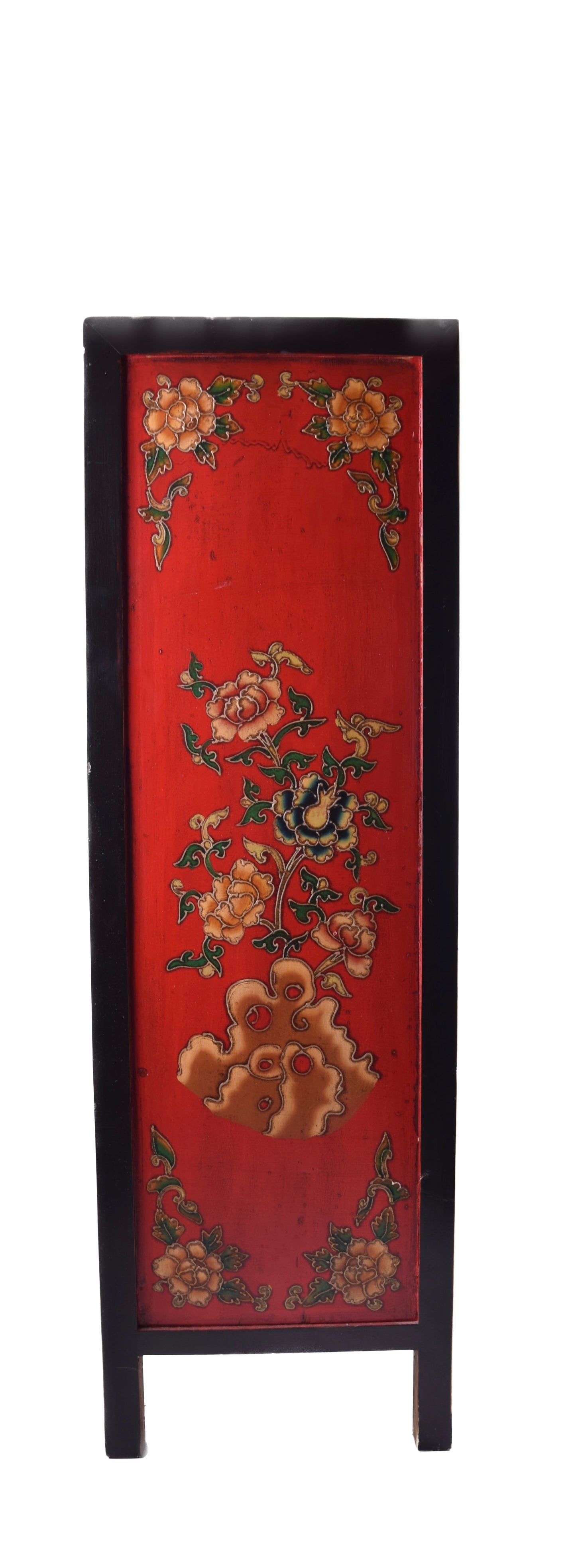 Sztuka Chin komoda w pięknej czerwieni ręcznie malowana 120x60x38 cm