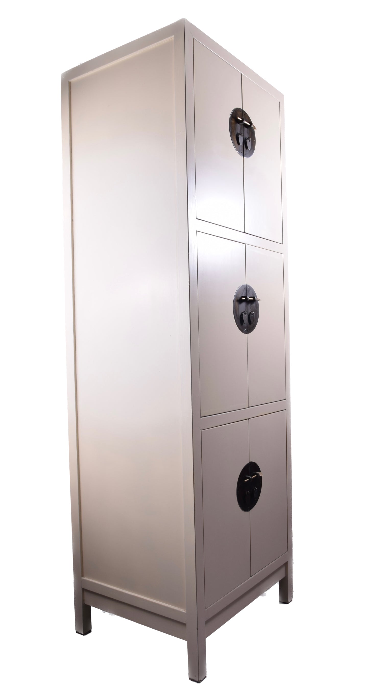 Sztuka Chin szafka smukła prosta forma ecru XXw 190x61x53cm