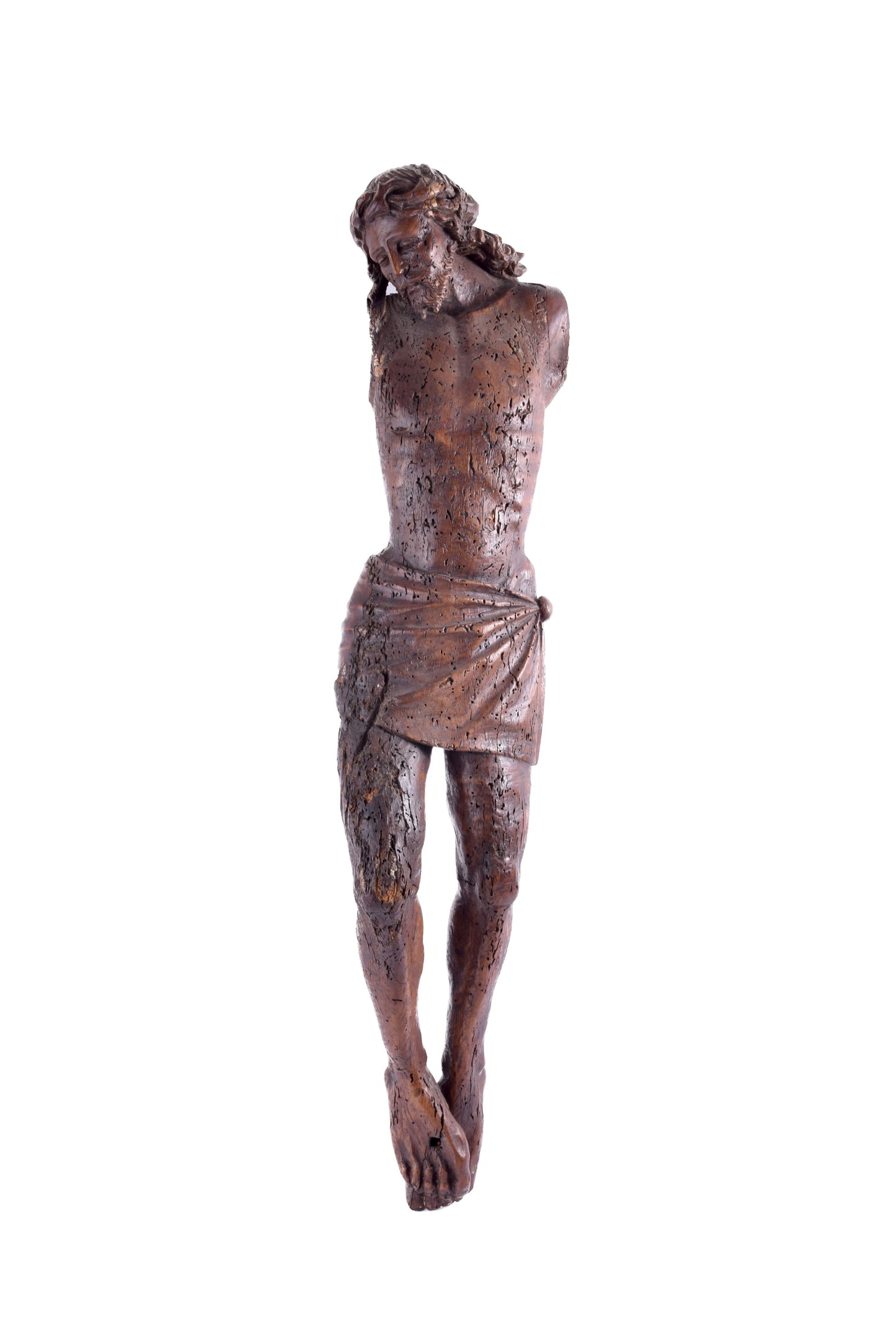 Chrystus Ukrzyżowany Corpus Christi dąb XVII w wys. 80 cm