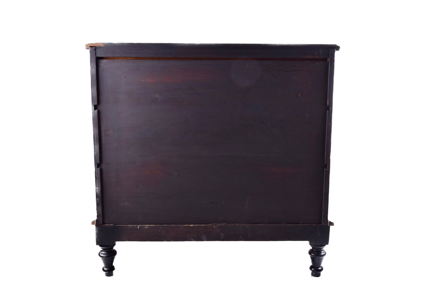 Komoda w stylu francuskim malowana czarna 3 szuflady 90x84x50cm
