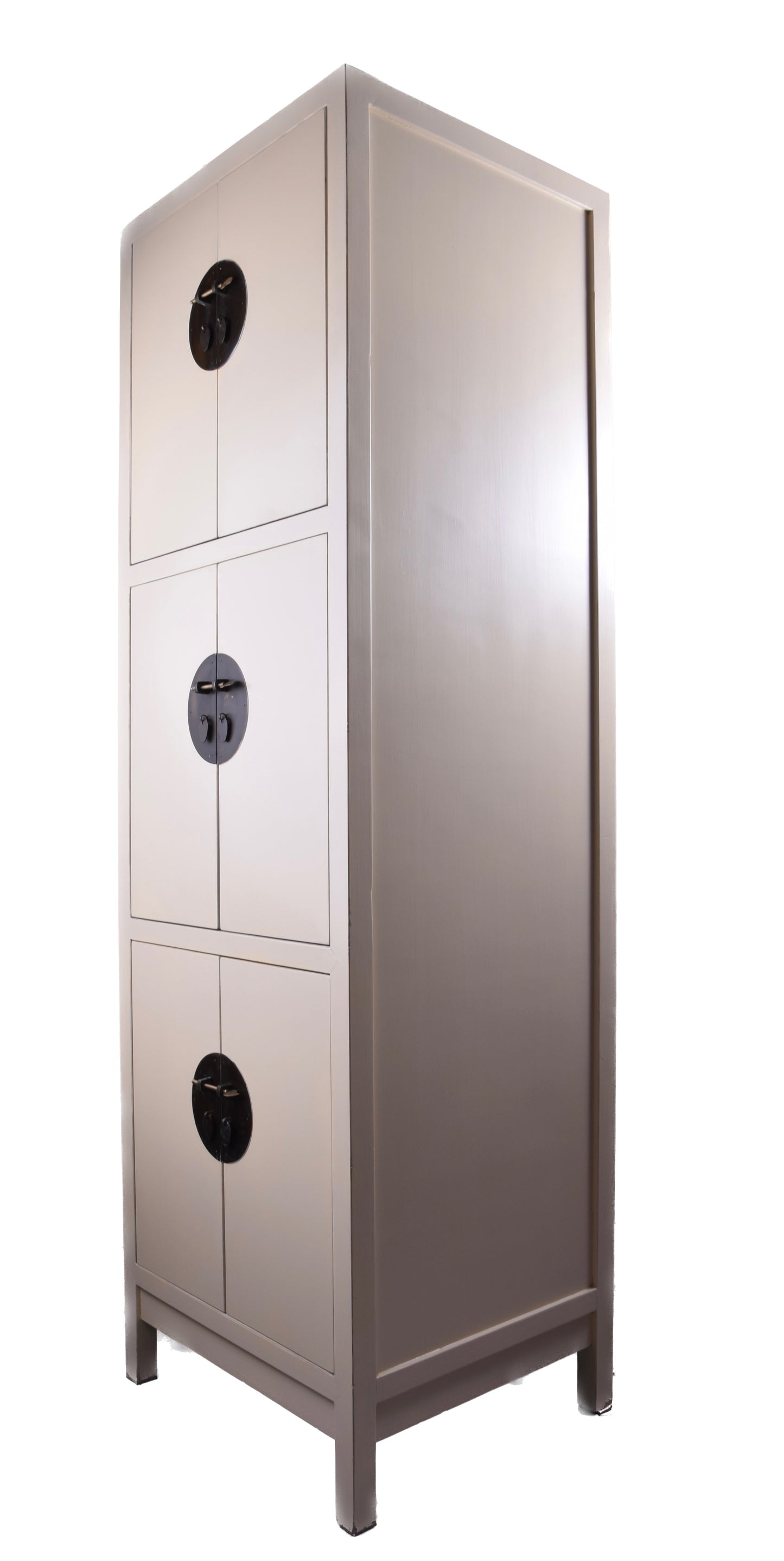 Sztuka Chin szafka smukła prosta forma ecru XXw 190x61x53cm