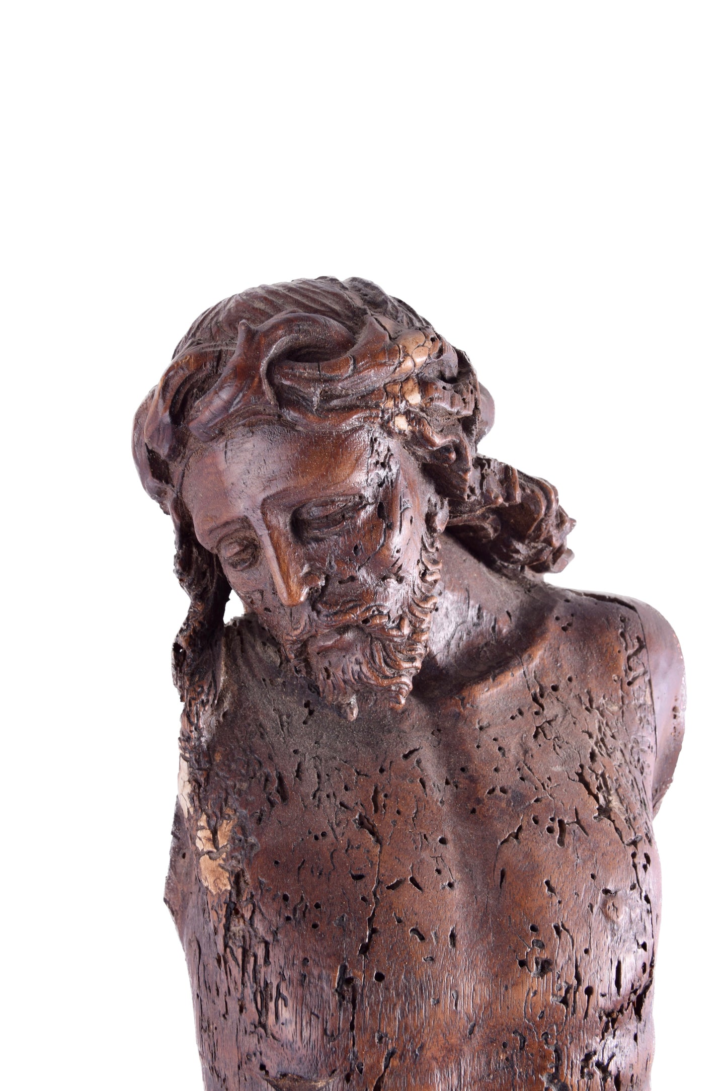 Chrystus Ukrzyżowany Corpus Christi dąb XVII w wys. 80 cm