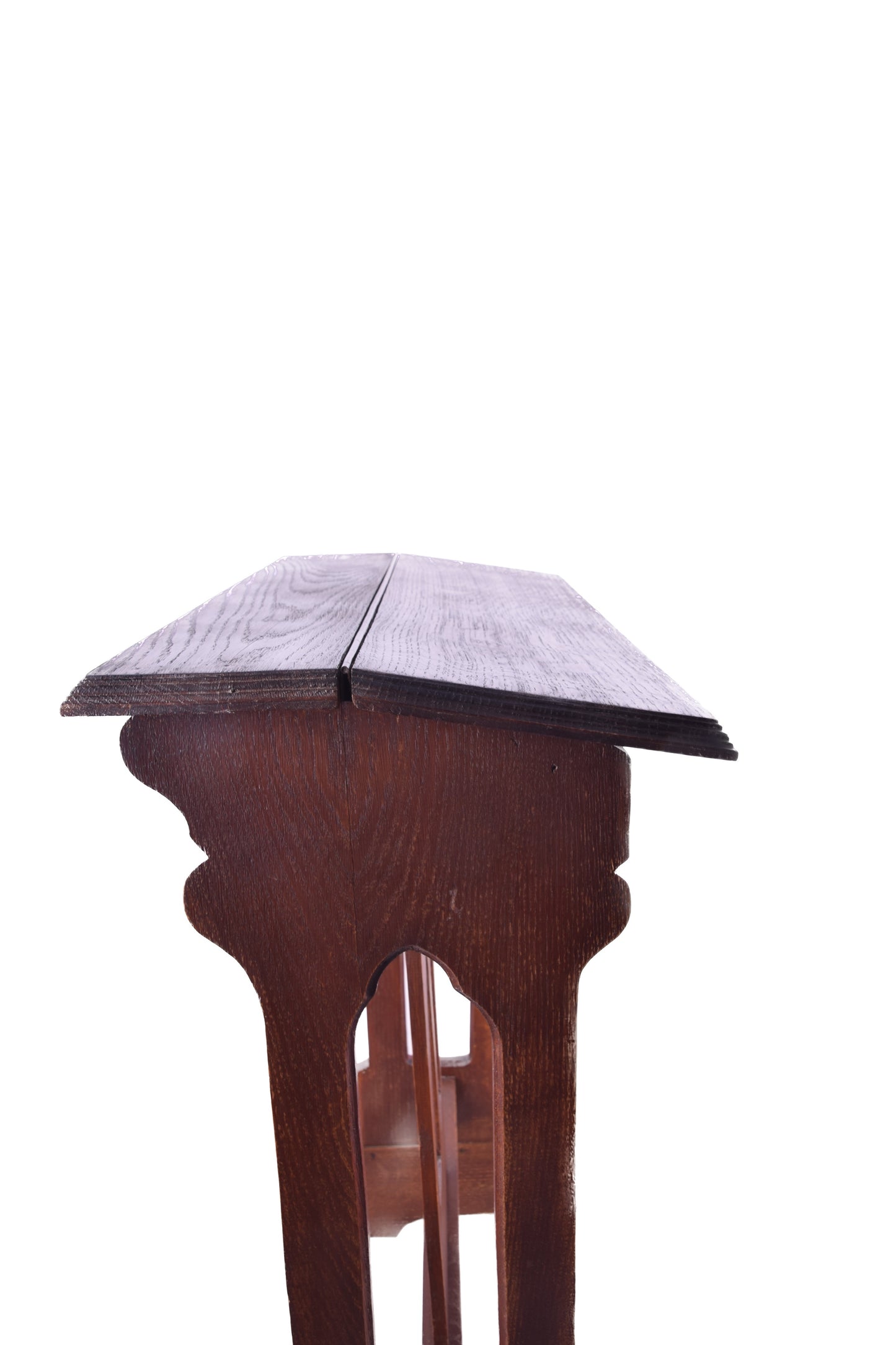 Solidny użytkowy klęcznik dębowy w super stanie Połowa XX w 86x64x70x20 cm
