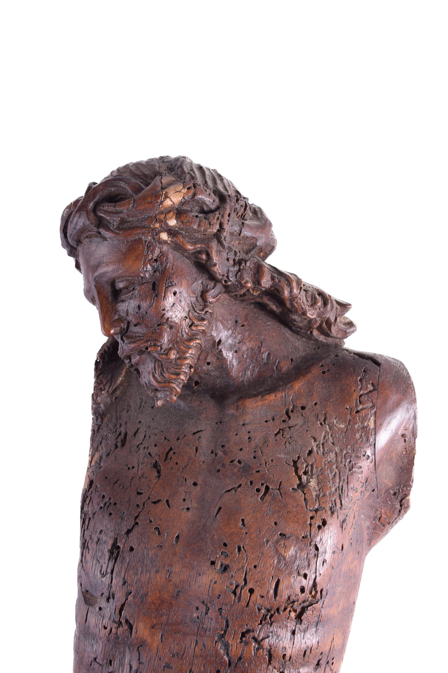 Chrystus Ukrzyżowany Corpus Christi dąb XVII w wys. 80 cm