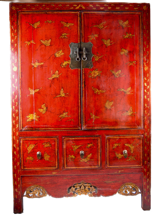 Chińska szafa lakierowana późna dynastia Qing, ok. 1880–1910 190x125x50 cm