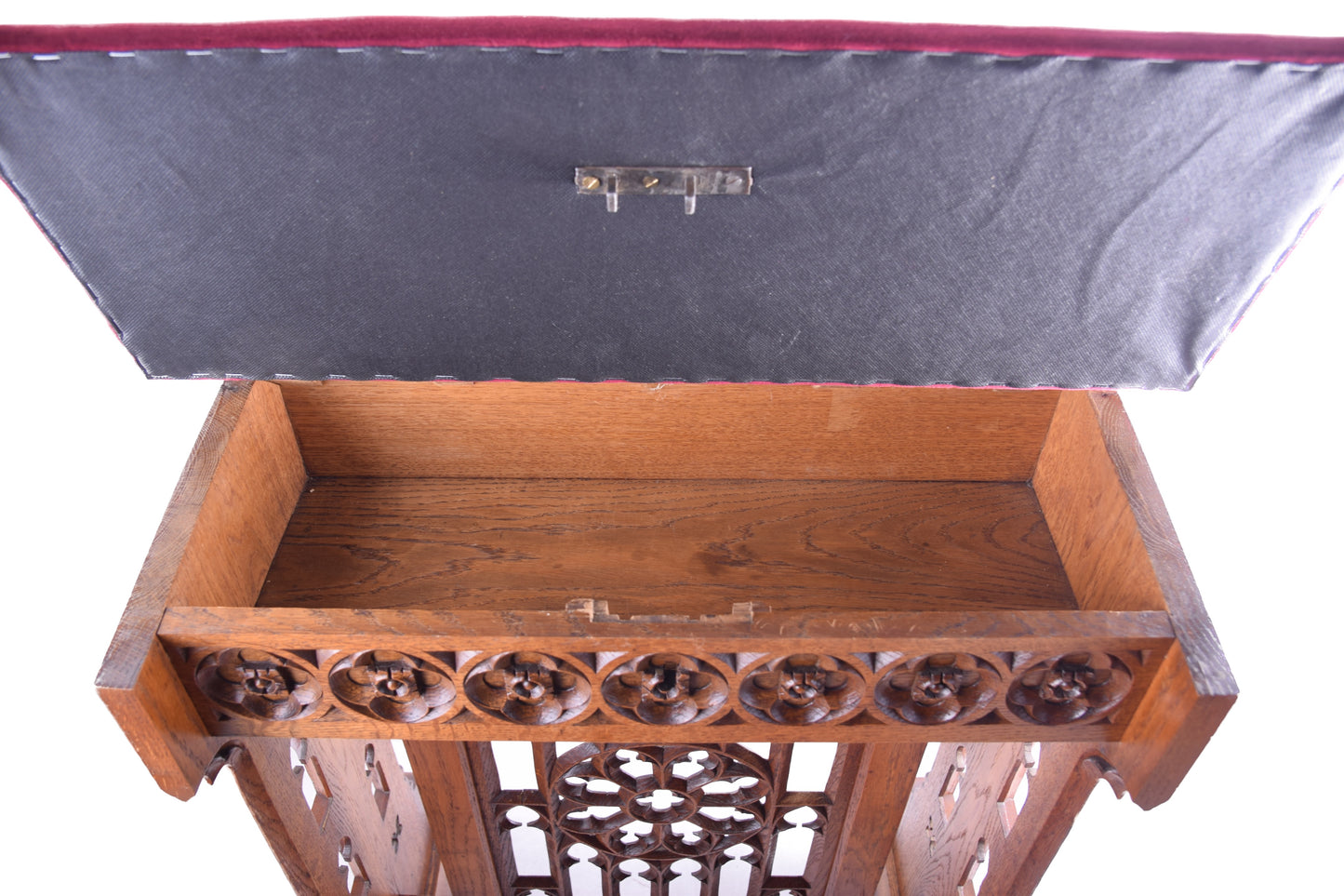 Neogotycki klęcznik kościelny XIX w. – rzeźbiony, oryginał 88x68x72cm