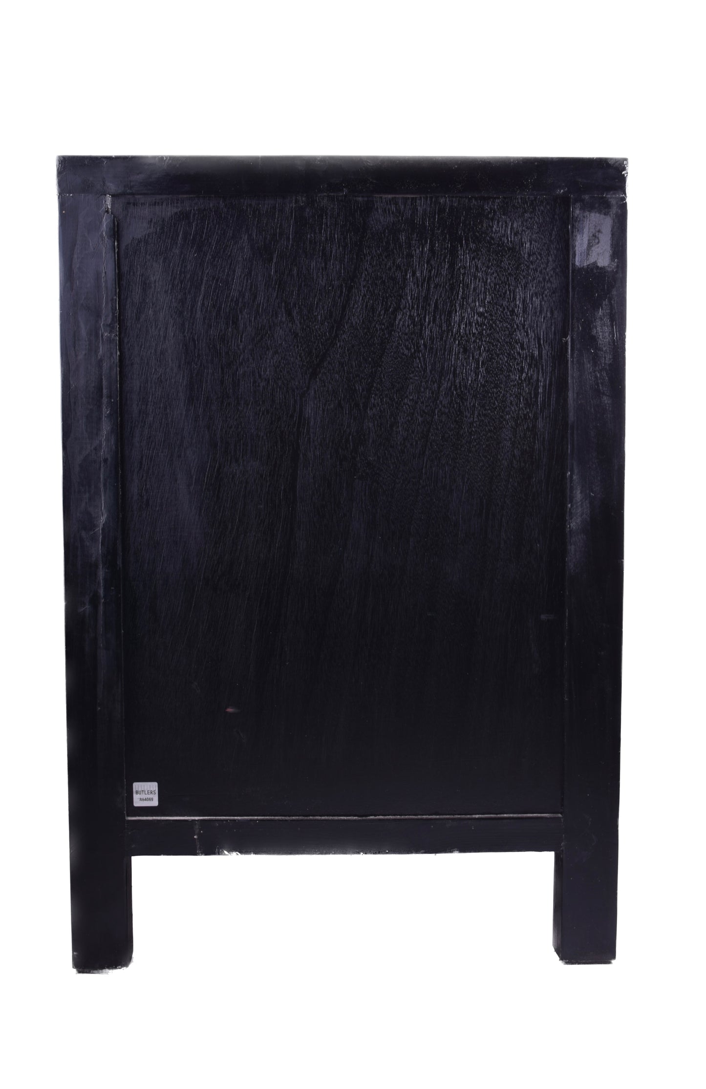 Komoda chińska czarna w motyle BUTLERS XX/XXIw 83x57x38cm