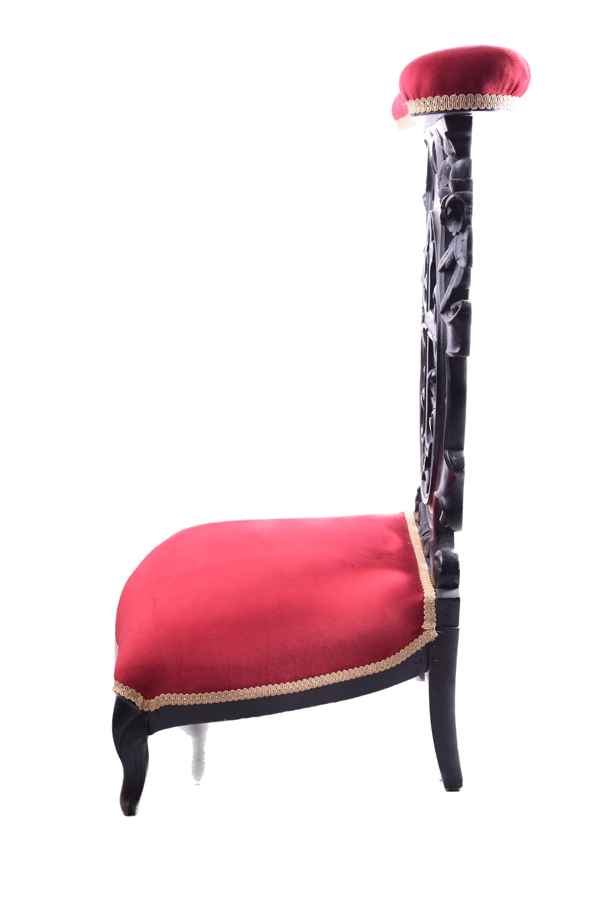 Antyczny Klęcznik z krzyżem Prie-Dieu Koniec XIX w 87x45x45x25 cm