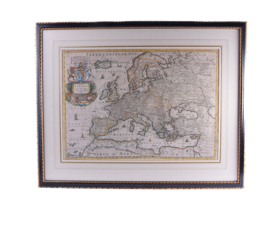 Mapa Europy Polska od morza do morza Miedzioryt R. Blome 1669r ok. 40x56cm
