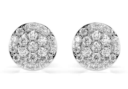 Kolczyki z diamentami w białym złocie 585 (14k) 0,3ct – klasyczna elegancja