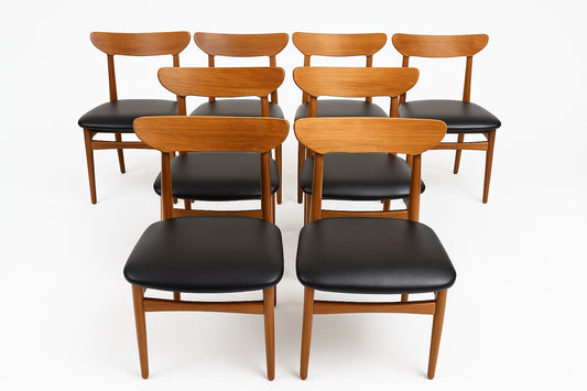 Zestaw 8 krzeseł duńskich Schøning & Elgaard Teak lata 60 76x46x46 cm
